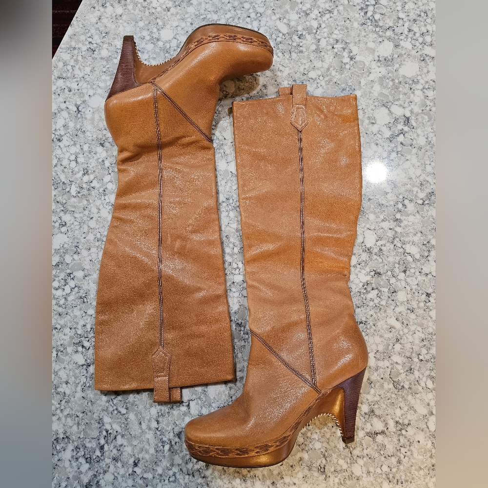 Cole Haan Leather Heeled Boots Size 11B - Used, No Box